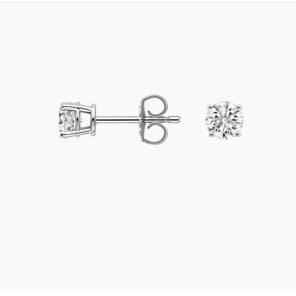 Brilliant Earth Lab Grown Diamond 1/4 Carat Silver Stud Earrings - Picture 6 of 10